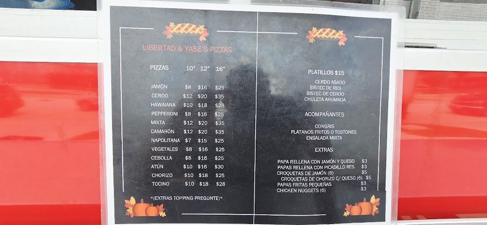 Libertad & Yase's Pizzas Jugos / Juices